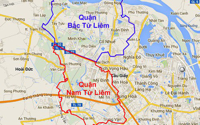 Hà Nội điều chỉnh địa giới: Nhiều phường thuộc quận Nam Từ Liêm, Bắc Từ Liêm sẽ về quận Cầu Giấy